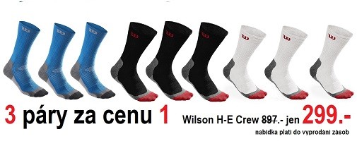 Tenisové ponožky Wilson za neskutečný peníze